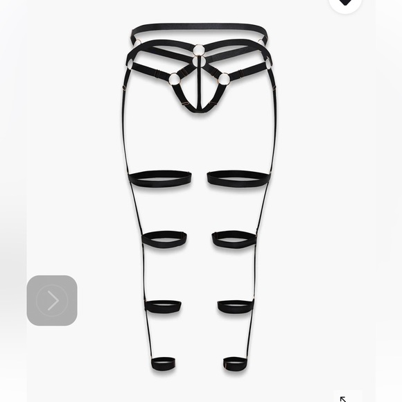 Savage X Fenty Black Caviar Wild rRide Chest & Leg Harness - Picture 5 of 13